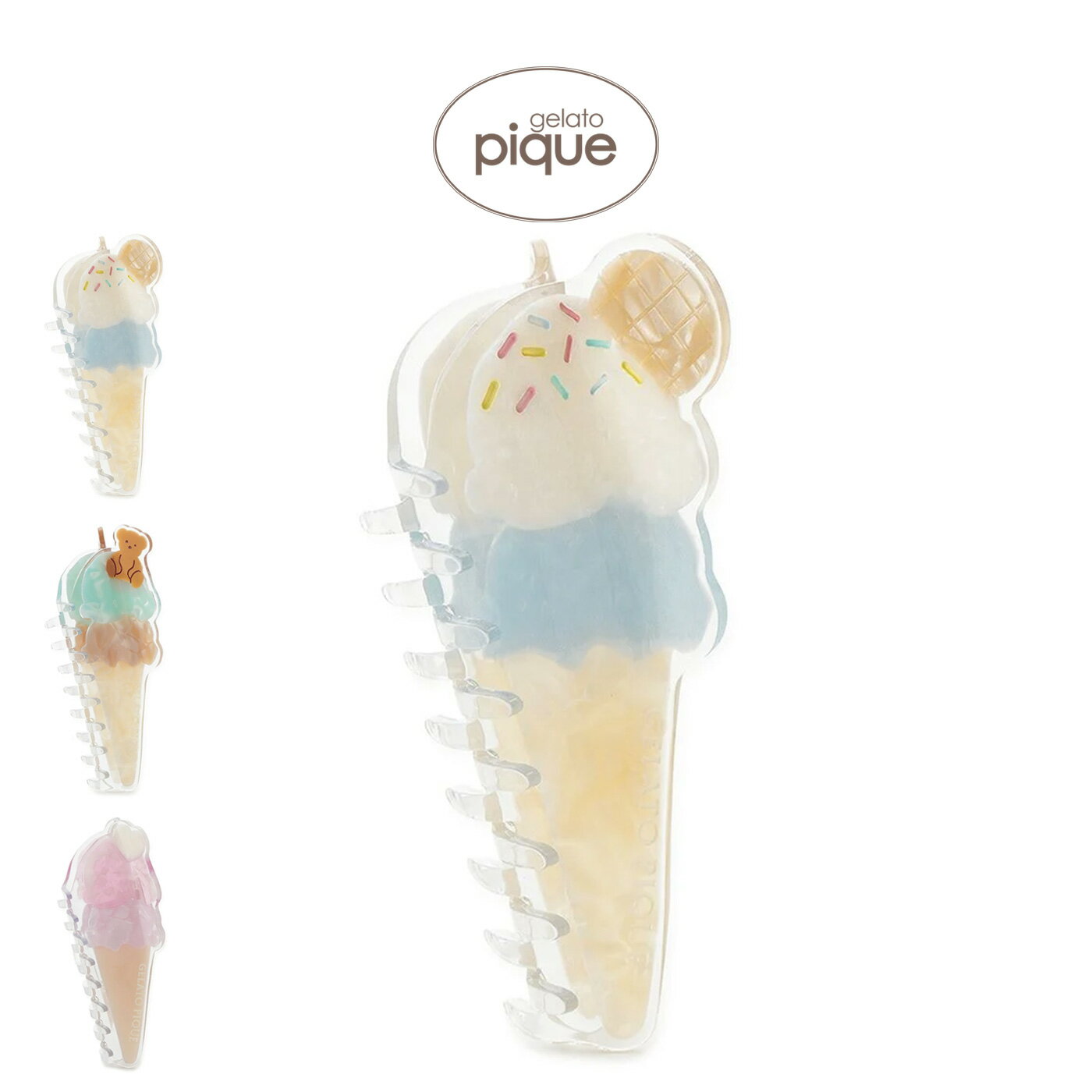 ジェラートピケ gelato pique アイスモチーフヘアクリップ pwga261691 ジェラピケ ヘアアクセサリー 小物 レディース ルームウェア 2026春 プレゼント ギフトにおすすめ セレクトショップムー