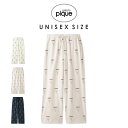 ジェラートピケ GELATO PIQUE UNISEX 総柄ロングパンツ pucp254376 ジェラピケ ルームウェア ユニセックス メンズ レディース 部屋着 パジャマ 2025秋 ギフト プレゼントにおすすめ セレクトショップムー