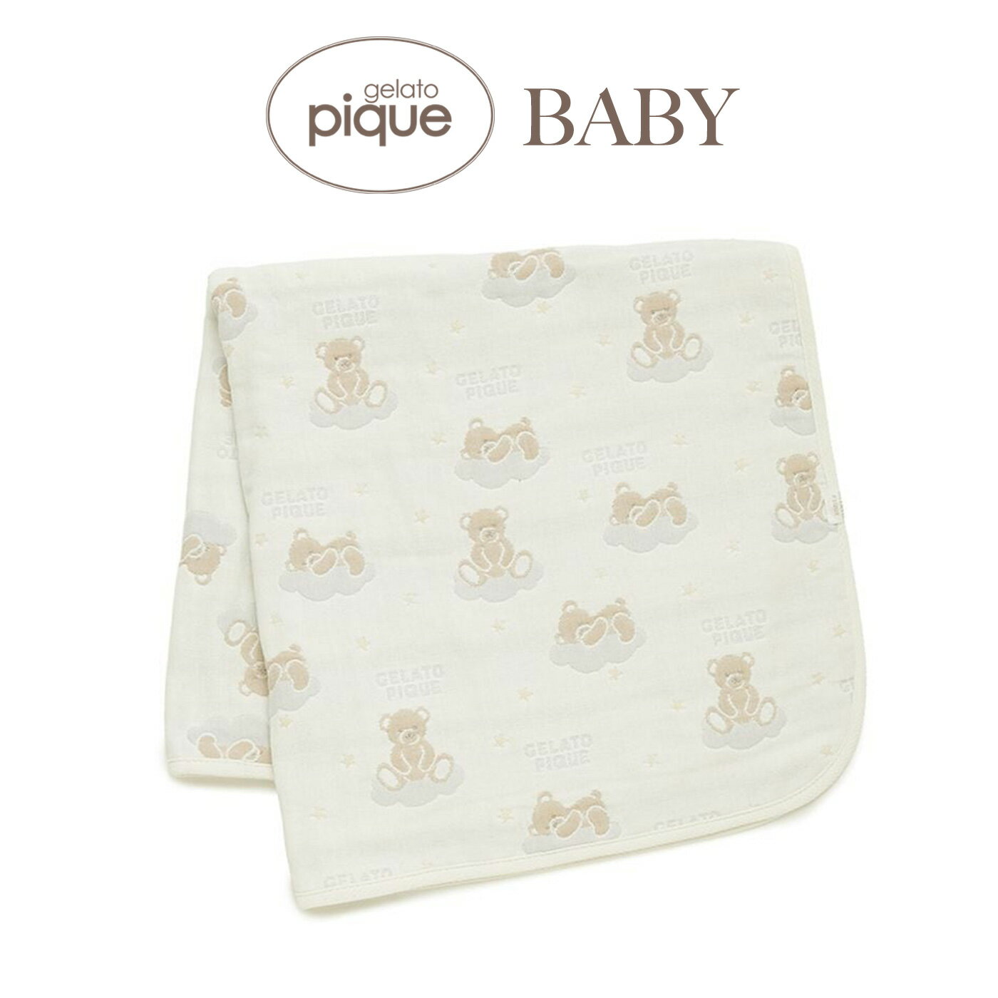 Rakuten - ジェラートピケ キッズ ベビー gelato pique KIDS & BABY ドリーミーベア柄6重ガーゼブランケット pbgg263007 出産祝い おくるみ オーガニックコットン 赤ちゃん 新生児 ジェラピケ 2026夏 ギフト プレゼント セレクトショップムー