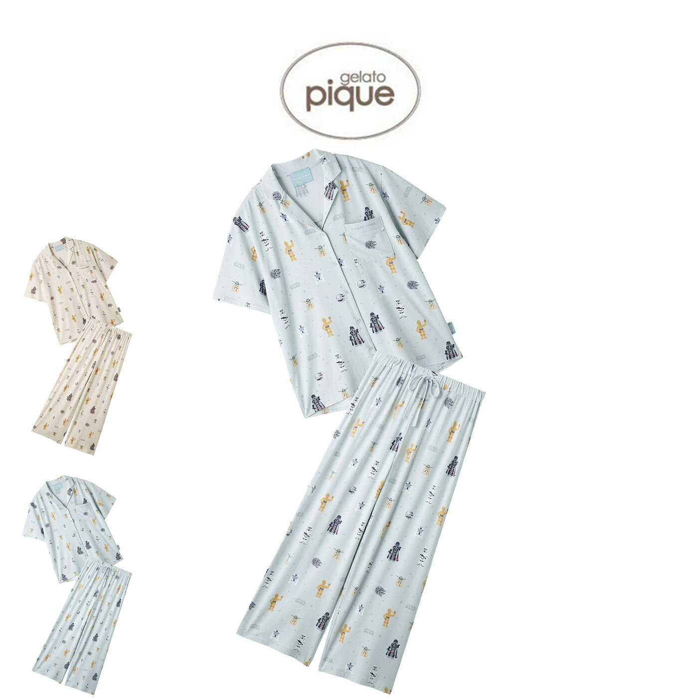 Rakuten - ジェラートピケ gelato pique STAR WARS レディース 総柄シャツ&ロングパンツセット pwct262214set pwcp262216 スターウォーズ コラボ ルームウェア 上下セット パジャマ 部屋着 ジェラピケ 2026夏 ギフト プレゼントにもおすすめ セレクトショップムー