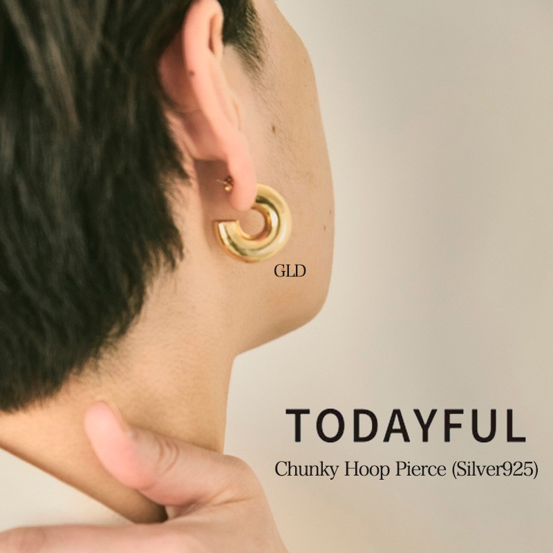 TODAYFUL トゥデイフル Chunky Hoop Pierce(Silver925) チャンキーフープピアス 12990904 レディース アクセサリー 吉田怜香のサムネイル