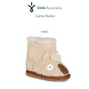 (マラソン28H限定ポイント10倍)EMU エミュ Australia Baby 通販 Llama Walker アニマルモチーフベビーブーツ b12341 ラマ メリノウール ベビーシューズ 出産祝い ファーストシューズ プレゼント ギフトにおすすめ (日本正規販売店)