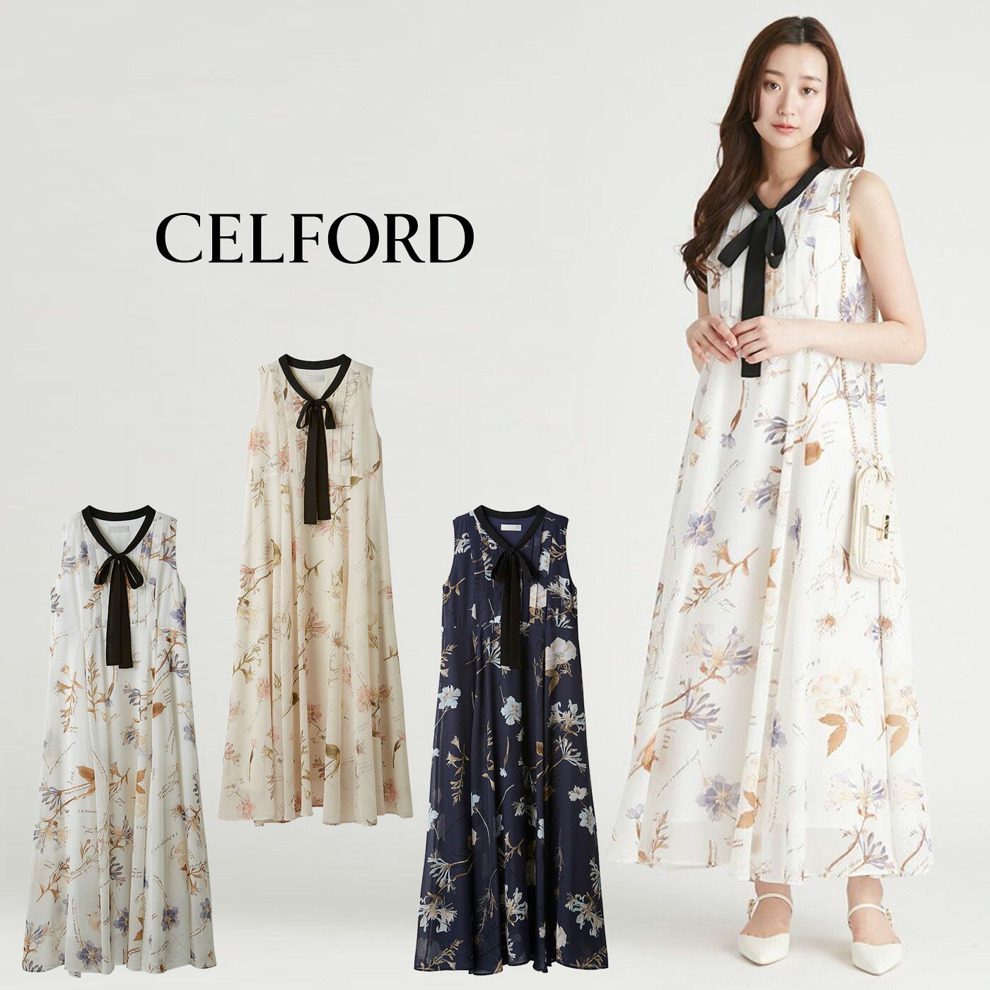 楽天市場】CELFORD セルフォード 花柄 ワンピースの通販