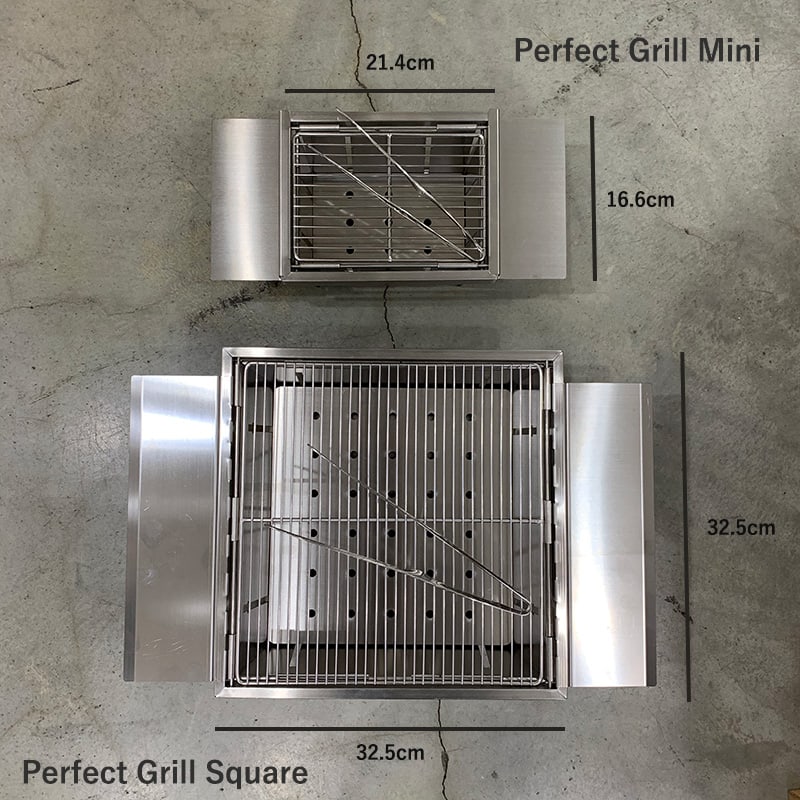 Mt.SUMI Perfect Grill Square パーフェクトグリル スクエア 4589804101008 折りたたみ式バーベキューグリル BBQグリル 焚き火台 トング付き ファミリー用 ステンレス 耐久性 (おうちでBBQ) セレクトショップムー通販格安セール情報 楽天 通販