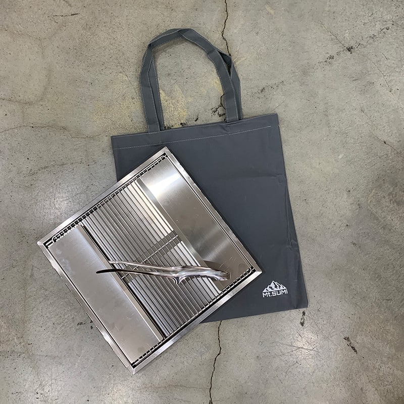 Mt.SUMI Perfect Grill Square パーフェクトグリル スクエア 4589804101008 折りたたみ式バーベキューグリル BBQグリル 焚き火台 トング付き ファミリー用 ステンレス 耐久性 (おうちでBBQ) セレクトショップムー通販格安セール情報 楽天 通販