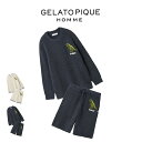 ジェラートピケ オム GELATO PIQUE HOMME ワッフルダイナソープルオーバー&ハーフパンツセット pmnt254927set pmnp254963 メンズ 部屋着 ルームウェア パジャマ 2025秋 ギフト プレゼントにおすすめ セレクトショップム