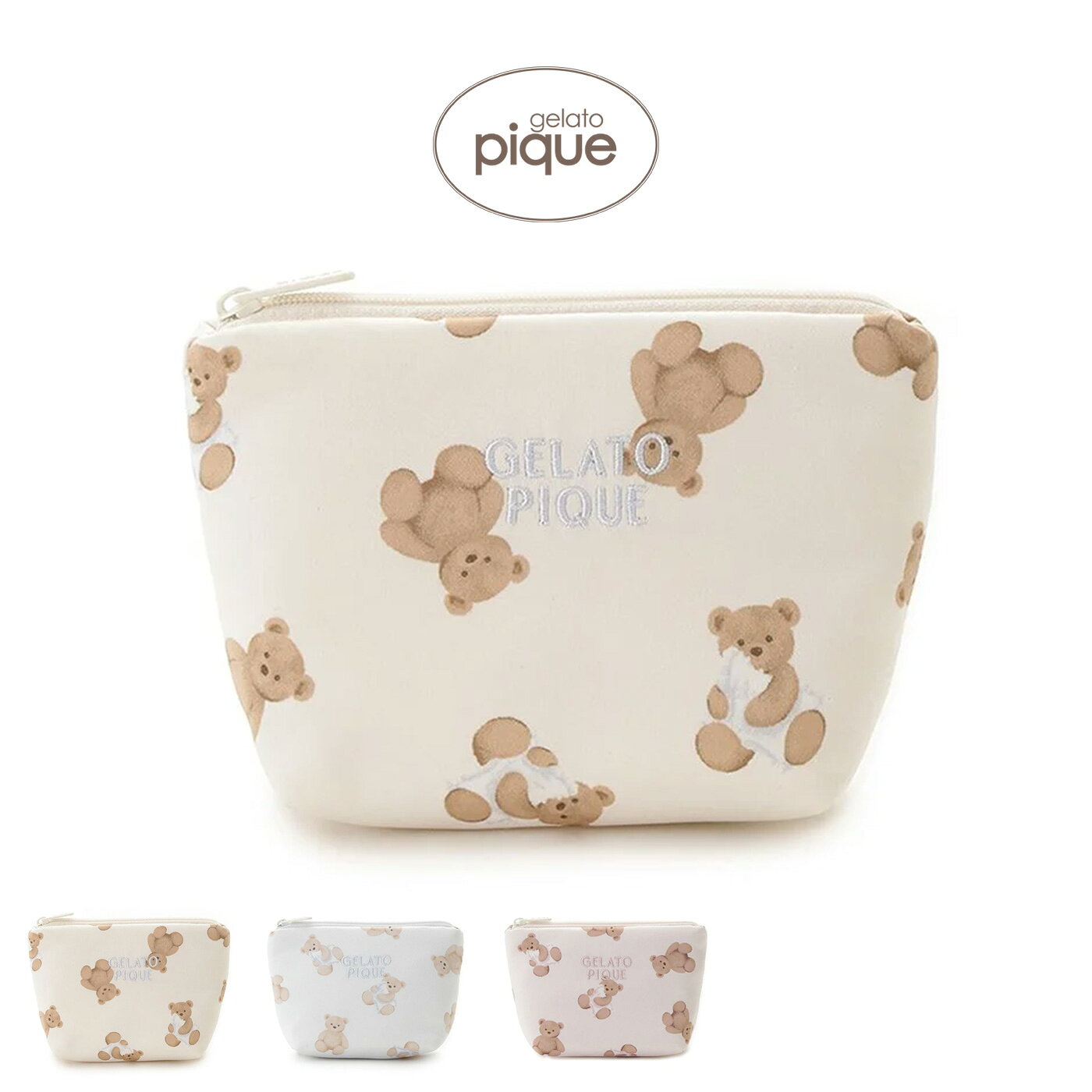 ジェラートピケ gelato pique WhiteDay ベア総柄ティッシュポーチ pwgb261618 ホワイトデー メイクポーチ コスメポーチ 小物入れ ...
