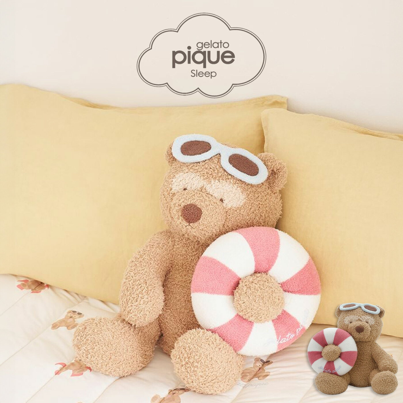 Rakuten - (0のつく日ポイント最大10倍)ジェラートピケ gelato pique Sleep サマーベアポケット付きクッション psgg262814 寝具 ぬいぐるみ 抱き枕 ジェラピケ インテリア 2026夏 ※BOXラッピング不可商品 セレクトショップムー【P10】