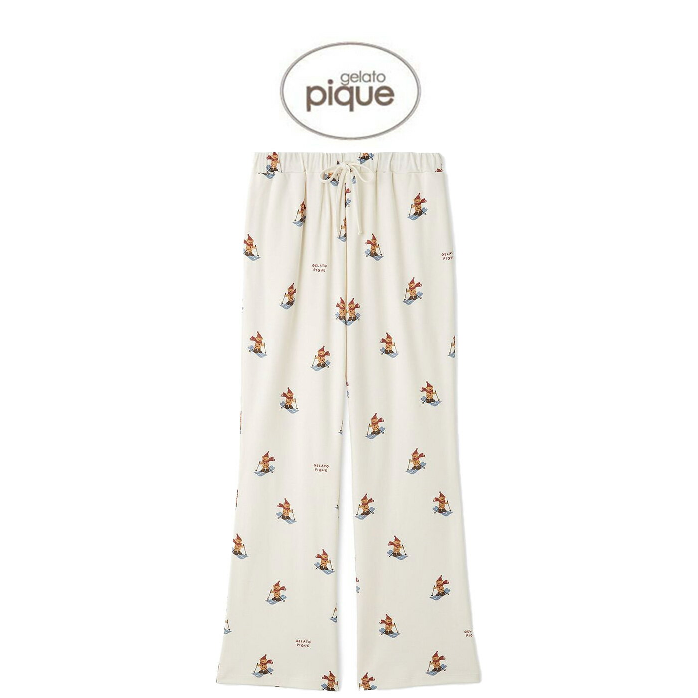 ジェラートピケ gelato pique HOLIDAY スキーベア柄ロングパンツ pwcp255253 ジェラピケ パジャマ 部屋..