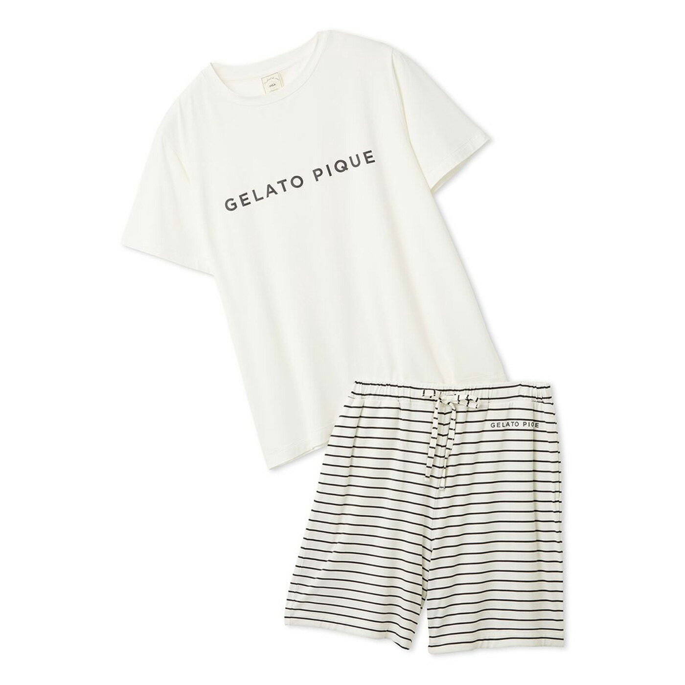 ジェラピケ 半袖Tシャツ＆上下ルームウェア3点セット 楽天市場】ジェラートピケ（袖の長さ半袖）（上下セット｜ルームウェア