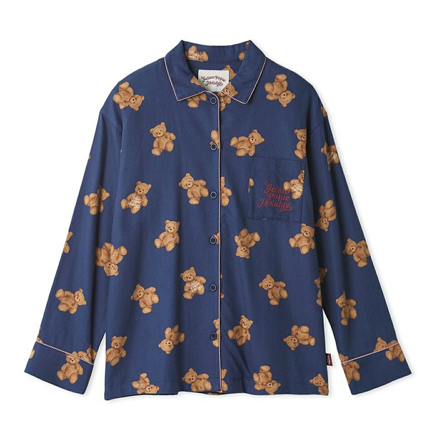 楽天市場】ジェラートピケ パジャマ（カラーネイビー）（ルームウェア