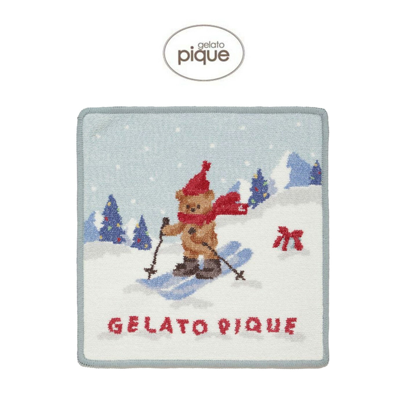 ジェラートピケ gelato pique HOLIDAY シェニール織ハンドタオル pwgg255643 クリスマス ジェラピケ ハンカチ くま レディース コットン100% 2025冬 ギフト プレゼント セレクトショップムーのサムネイル