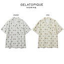 楽天セレクトショップ　ムーSALE40％OFF ジェラートピケオム GELATO PIQUE HOMME メンズ 【HOMME】ベアパジャマシャツ phft222961 ジェラピケ パジャマ 抗菌防臭 部屋着 ルームウェアー トップス ギフト プレゼント セール