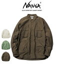 NANGA ナンガ C/N RIPSTOP CAMP SHIRT コットンナイロンリップストップキャンプシャツ メンズ カバーオール 軽アウター アウターシャツ アウトドアコーデ 父の日 セレクトショップムー