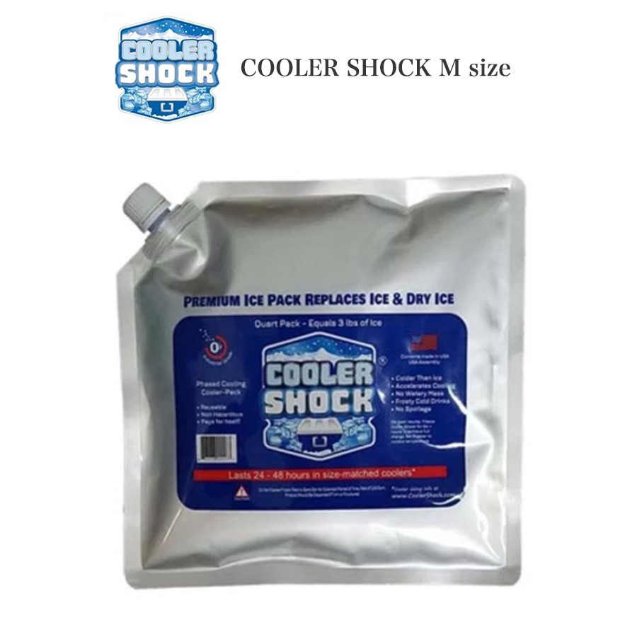 COOLER SHOCK Mサイズ (クーラーショック) 保冷剤 予冷約12時間 繰り返し使用可 キャンプ アウトドア 釣り レジャー …