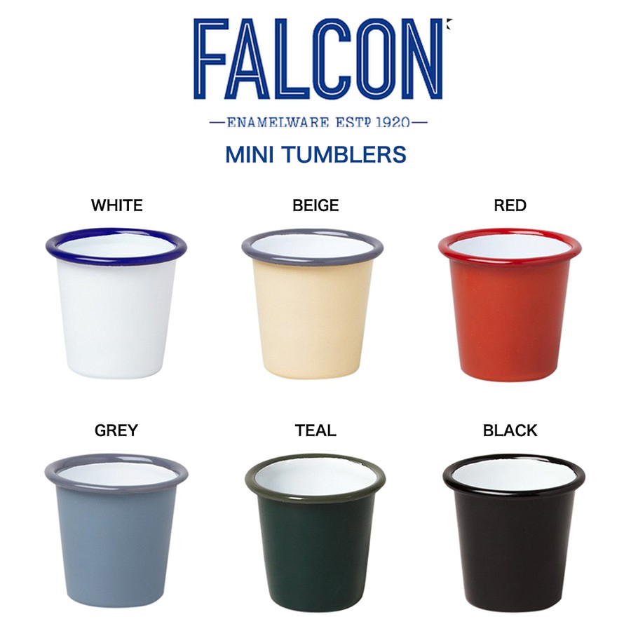 楽天セレクトショップ　ムーFALCON ファルコン ホーロー MINI TUMBLERS ミニタンブラー 容量124ml コップ プレゼント 琺瑯 調理器具 キャンプ アウトドア ピクニック エスプレッソ 調味料入れ 観葉植物インテリア