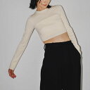 トゥデイフル TODAYFUL Cropped Smooth Knit クロップドスムースニット 12410504 トップス 吉田怜香 レディース シンプル 無地 トップス タイトシルエット 2024spring 2024春夏