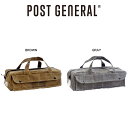 POST GENERAL(ポストジェネラル) WAXED CANVAS TOOL BAG BOXY ワックスドキャンバス ツールバッグ ボクシー キャンプ サバゲー 車中泊 DIY作業 アウトドア マルチ収納 セレクトショップムー