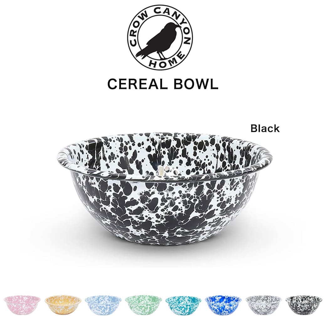 (20日24H限定ポイント10倍)Crow Canyon Home クロウキャニオンホーム CEREAL BOWL シリアルボウル 直径15.8cm 深さ6.5cm 琺瑯 ホーロー ホウロウ 食器 キャンプ アウトドア ピクニック BBQ インテリア マーブル模様 ギフト 母の日