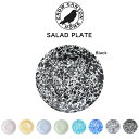 Crow Canyon Home クロウキャニオンホーム FLAT SALAD PLATE サラダプレート 直径20cm 琺瑯 ホーロー ホウロウ サラダ用 食器 中皿 キャンプ アウトドア ピクニック BBQ インテリア マーブル模様 ギフト【S10】