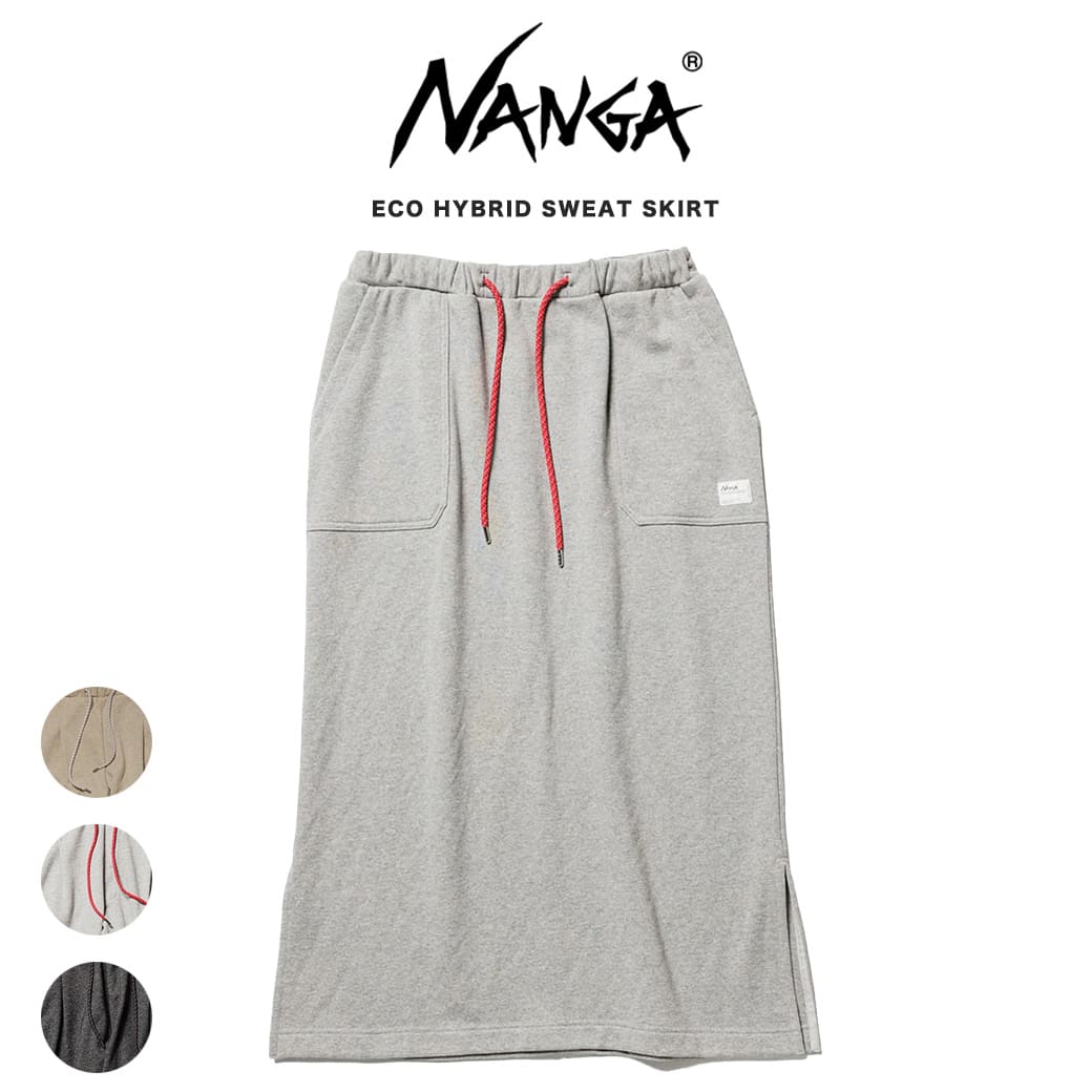 SALE25%OFF NANGA ナンガ ECO HYBRID SWEAT SKIRT/エコハイブリッド スウェットスカート ウィメンズ ロング丈 アウトドアスカート 部屋着 アウトドアフィールド ギフトにおすすめ