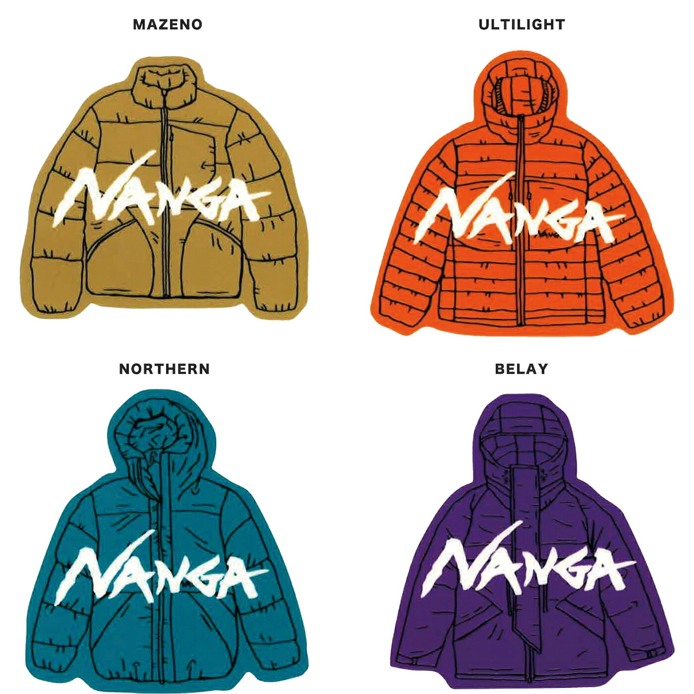 (3月1日限定ポイント最大10倍)NANGA ナンガ NANGA×USHIODA HIROAKI STICKER ナンガ×ウシオダヒロアキ ステッカー ダウンジャケット アウトドア キャンプ シール ギフト プレゼントにおすすめ【P10】