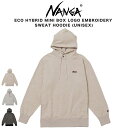 NANGA ナンガ ECO HYBRID MINI BOX LOGO EMBROIDERY SWEAT HOODIE (UNISEX) エコハイブリッド ミニボ...