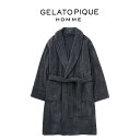 (20日24時間限定ポイント10倍)GELATO PIQUE HOMME ジェラートピケ オム パイルガウン phct241955 メンズ 部屋着 ルームウェア バスローブ パジャマ 羽織 新生活 ギフト プレゼントにおすすめ 2024夏 セレクトショップムー