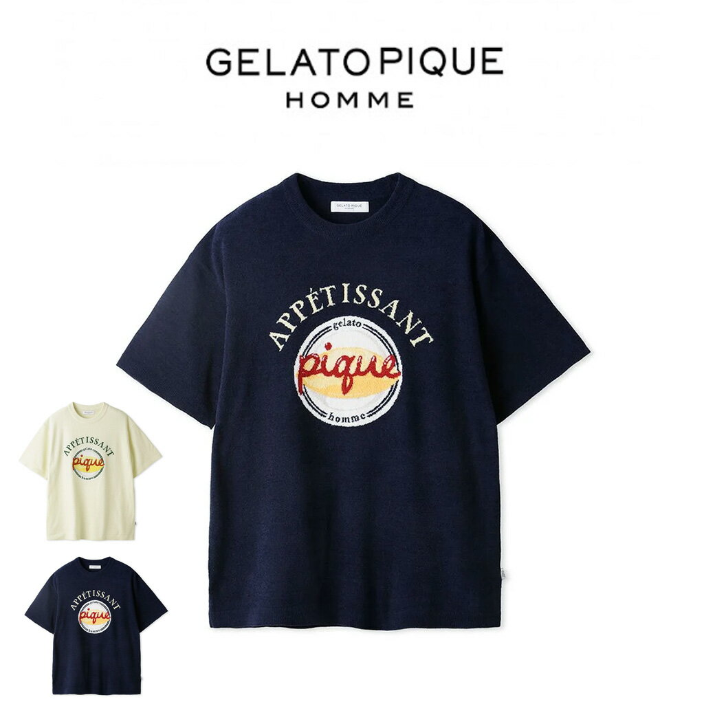 GELATO PIQUE HOMME ジェラートピケ オム エアモコオムレツジャガードプルオーバー phnt242913 メンズ トップス 部屋着 ルームウェア パジャマ 軽量 半袖 ギフト プレゼントにおすすめ 2024夏 セレクトショップムー