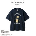 ジェラートピケ パジャマ メンズ GELATO PIQUE HOMME ジェラートピケ オム PEANUTS TENNIS ジャガードプルオーバー pmnt242951 メンズ トップス 部屋着 ルームウェア パジャマ ウッドストック コラボ 半袖 ギフト プレゼントにおすすめ 2024夏 セレクトショップムー