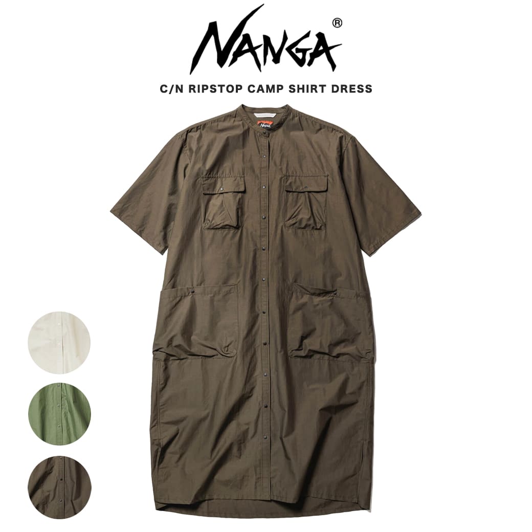 SALE40%OFF NANGA ナンガ C/N RIPSTOP CAMP SHIRT DRESS WOMENS na2222-1z209 リップストップキャンプシャツドレス ウィメンズ アウトドアワンピース アウター アウトドアフィールド ギフトに…