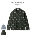 ジェラートピケ パジャマ メンズ GELATO PIQUE HOMME ジェラートピケ オム KOUSUKE SHIMIZU モチーフシャツ phct241974 メンズ トップス 部屋着 ルームウェア パジャマ コラボ 新生活 ギフト プレゼントにおすすめ 2024春 セレクトショップムー