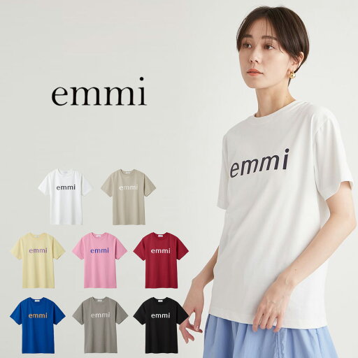 エミ アトリエ emmi atelier 10th eco emmiロゴTシャツ 13wct251061 トップス レディース 吸水速乾 UVカット シンプル 10周年記念アイテム 2025春夏 セレクトショップムー【P10】 エミ アトリエ emmi atelier 10th eco emmiロゴTシャツ 13wct251061 トップス レディース 吸水速乾 UVカット シンプル 10周年記念アイテム 2025春夏 セレクトショップムー【P10】