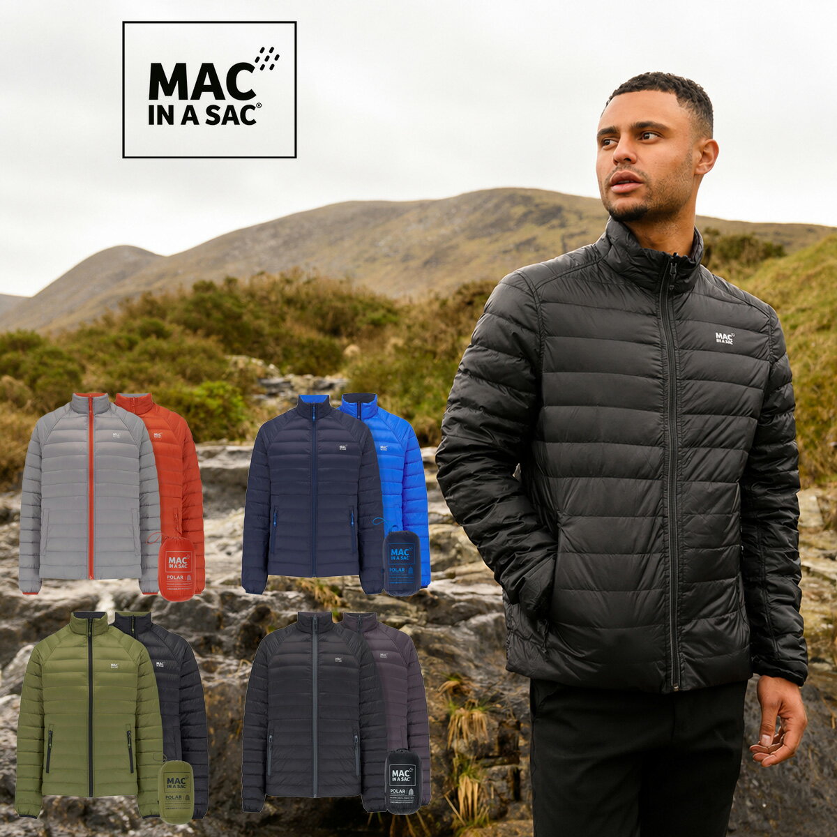 Rakuten - MAC IN A SAC マック イン ア サック Polar Down Jacket 防水ジャケット レインウェア パッカブル 折りたたみ式 雨具 キャンプ アウトドア プレゼントにおすすめ【P10】