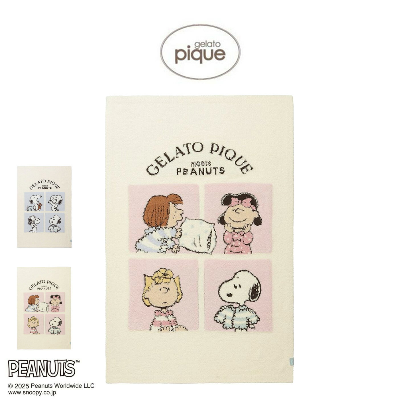 ジェラートピケ gelato pique PEANUTS オリジナルアート ブランケット pwgg255681 スヌーピー ジェラピケ レディース 2025冬 プレゼント ギフトにおすすめ