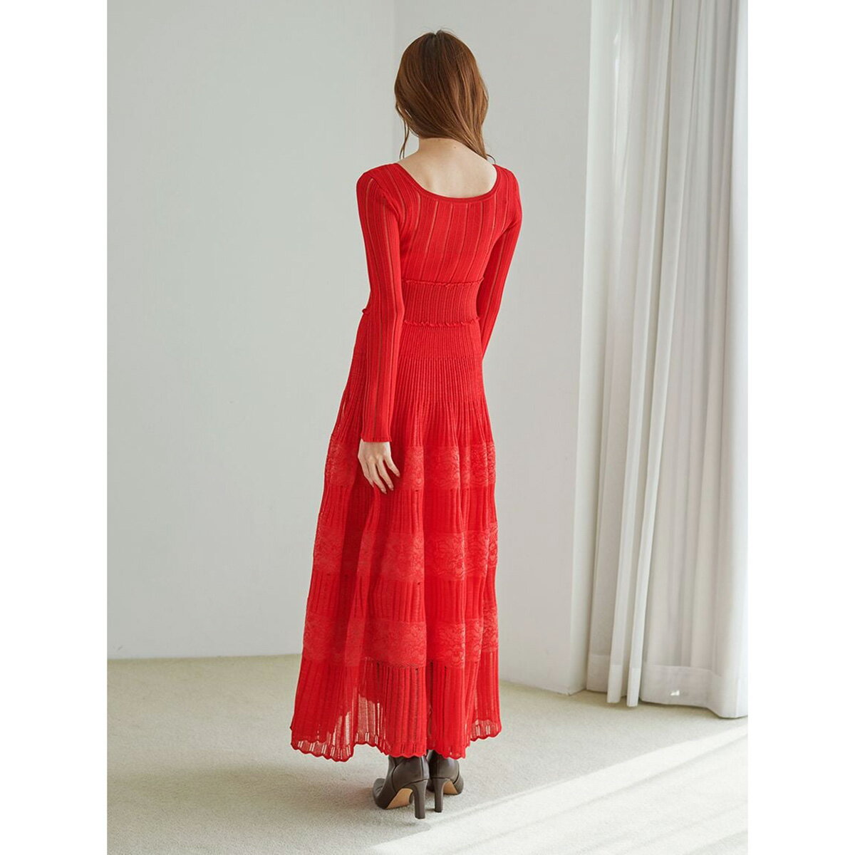 SALE40%OFF スナイデル SNIDEL レースクロシェロングドレス swno255152 レディース ドレス ロングワンピース エレガント 長袖