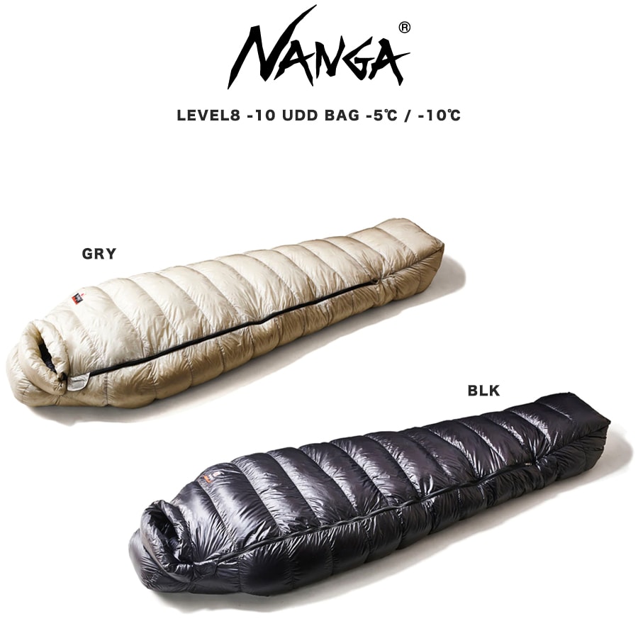 楽天セレクトショップ　ムー（25日限定ポイント10倍）NANGA ナンガ シュラフ LEVEL8-10 UDD BAG UDDバッグ（高機能ダウン770FP）レギュラーサイズ（身長180mまで） 寝袋 総重量1,140g 羽毛超撥水加工 日本冬期上級山岳対応 冬キャンプ 4シーズン対応 快適温度-5℃ 下限温度-1℃