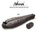 (一日市でポイント10倍)NANGA ナンガ シュラフ MOUNTAIN PEAK SLEEPING BAG 700 マウンテンピークスリーピングバッグ700 レギュラーサイズ(身長180mまで) 寝袋 総重量1,540g 日本厳冬期使用 冬 雪中キャンプ 快適温度-11℃ 下限温度-20℃