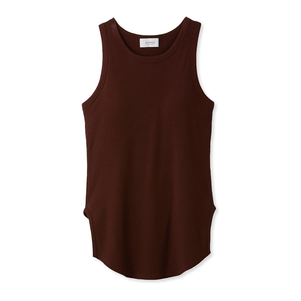 (SALE50%OFF) emmi atelier エミ アトリエ カップ付きカットソータンク 13wct234015 レディース 薄手 トップス TOPS 夏コーデ ショルダーギャザー モード シンプル(SALE2026)