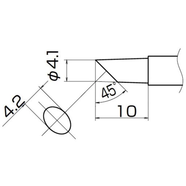 白光 T12-C4Z こて先/4C型(Z) 長寿命タイプ