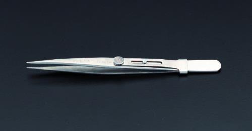 エスコ EA595AK-50 140mm/227 ピンセット(スライドロック式/ステンレス製)