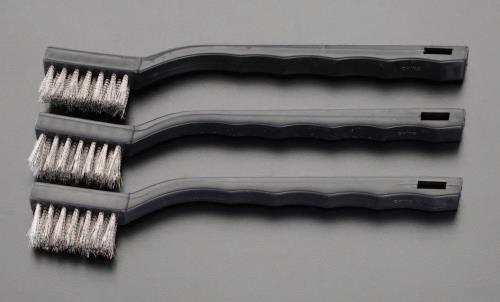 エスコ EA109E-3 8x180mm 柄付ブラシ(ステンレス製/3本)