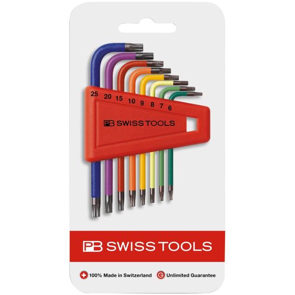 PB SWISS TOOLS 410H/6-25RBCN L型レインボーヘクスローブレンチセット