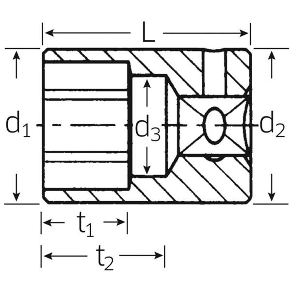 STAHLWILLE スタビレー 40-5.5 (1/4SQ)ソケット (6角) (01010055) 2