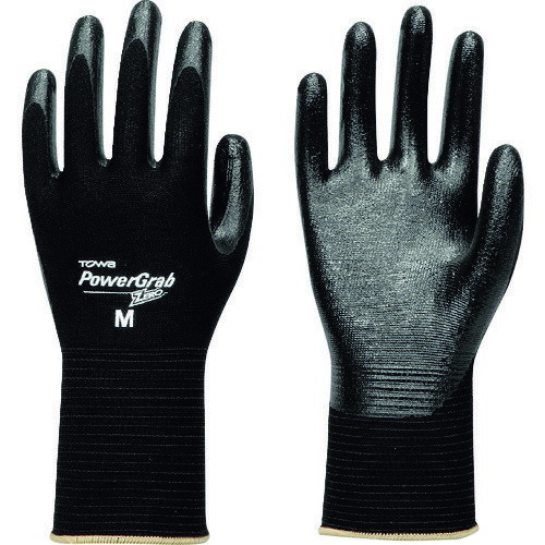 ＼当店限定！さらにポイント最大10倍／ トワロン ニトリル背抜き手袋 パワーグラブZERO ブラック M 512-M(4)