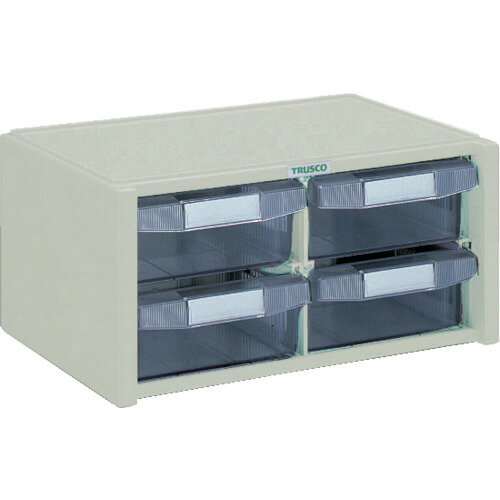 トラスコ TRUSCO マスターBOX 342X241XH168 引出2列2段 E-400 (オールプラスチック)