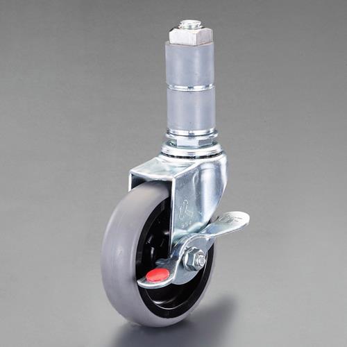 エスコ EA976AW-415 75mm [ECOパイプ用]差込キャスター(自在・ブレーキ付