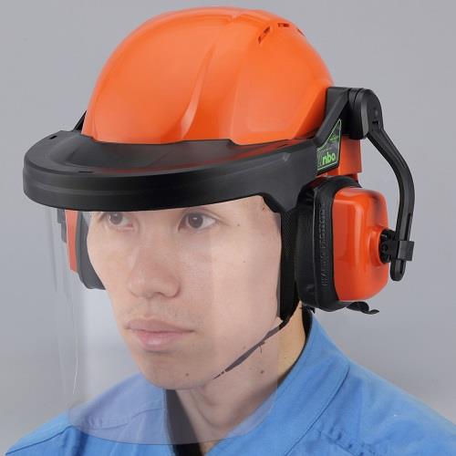 エスコ トーヨーセフティー EA768HM-2A 防災面(ヘルメット・イヤーマフ付)