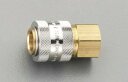 エスコ EA140GB-4 G1/2” 雌ねじカップリング(真鍮製/ワンプッシュ)(4)