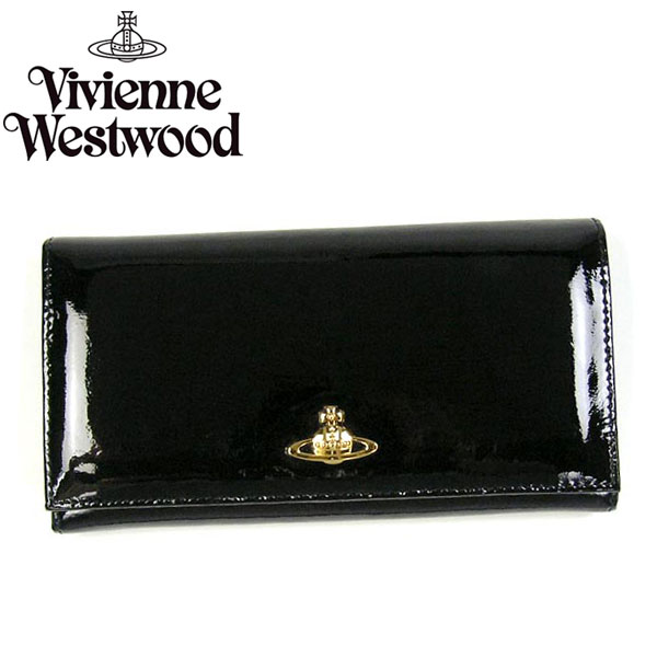 Vivienne Westwood ヴィヴィアン ウエストウッド エナメル 長財布 財布 さいふ ビビアン 1032 PATENT NERO 【RCP】【プレゼント】